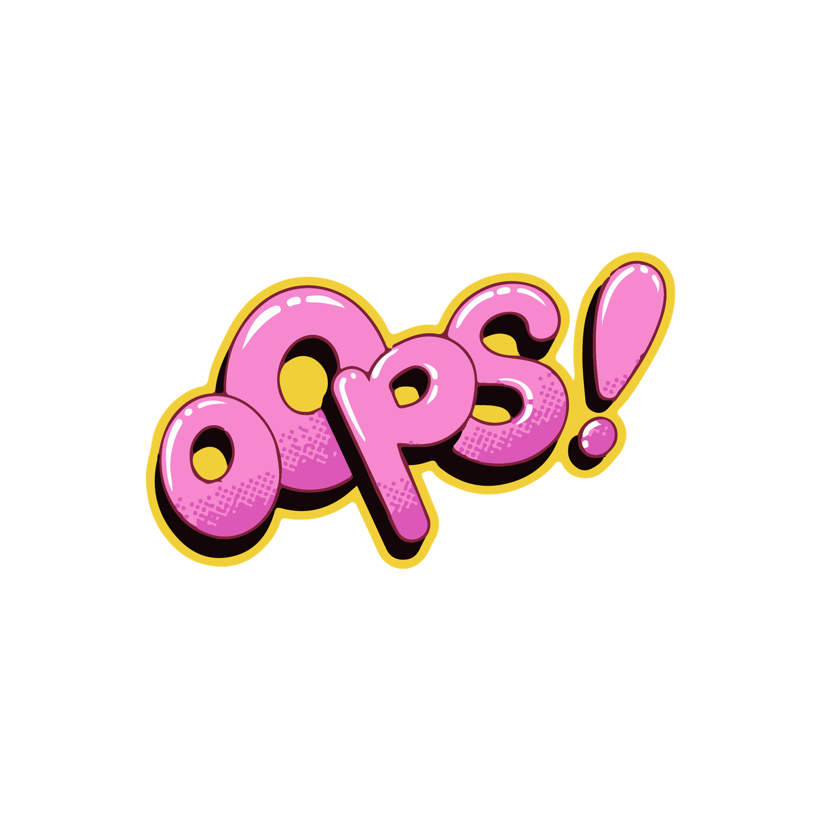 OOPS STICKER Premium Vinyl Sticker