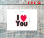I LOVE YOU STICKER Premium Vinyl Sticker
