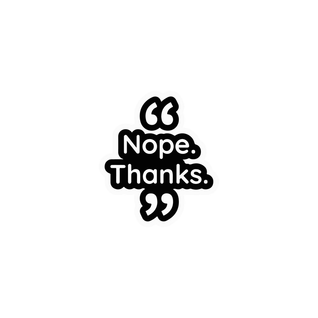 THANKS STICKER Premium Vinyl Sticker