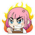 ANGRY GIRL STICKER Premium Vinyl Sticker