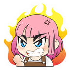 ANGRY GIRL STICKER Premium Vinyl Sticker