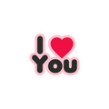 I LOVE YOU STICKER Metalized Sticker
