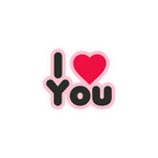 I LOVE YOU STICKER Metalized Sticker