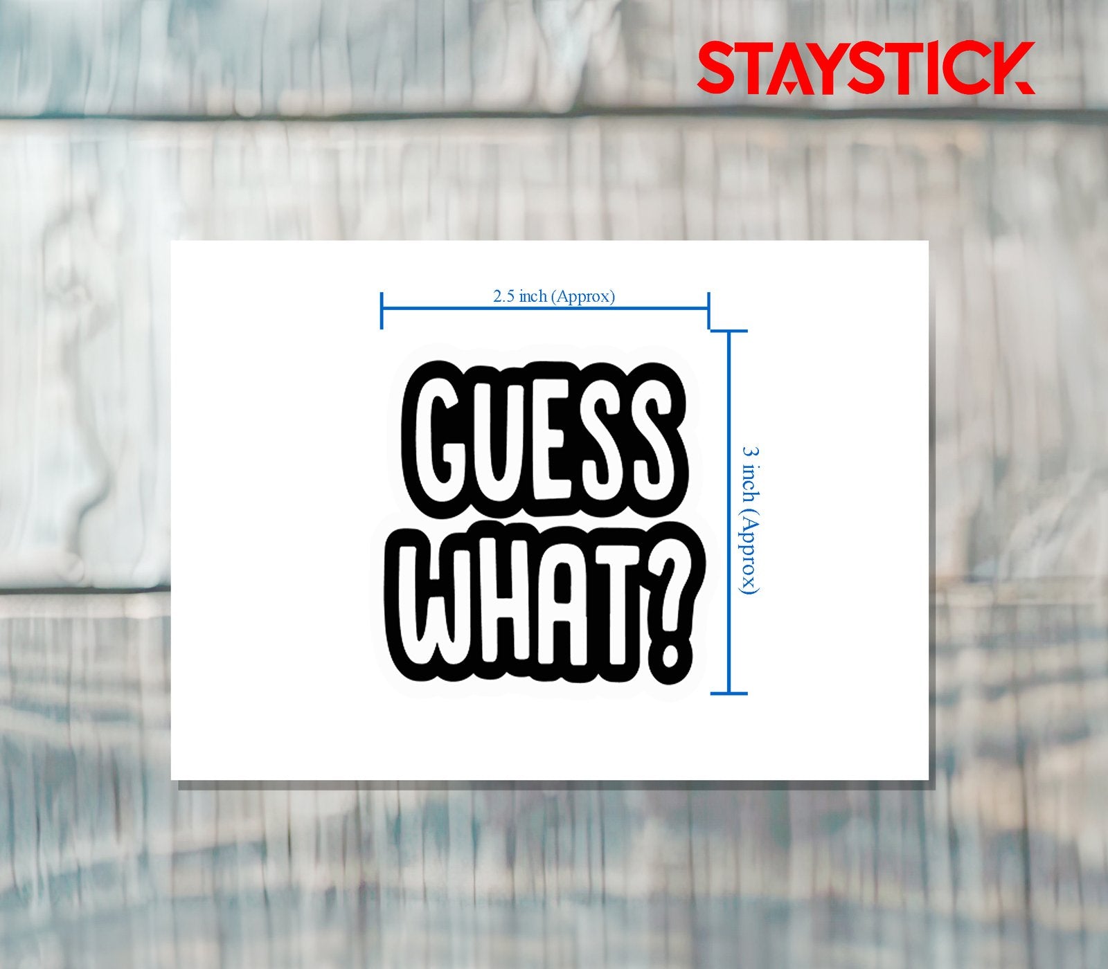 GUESS STICKER Metalized Sticker