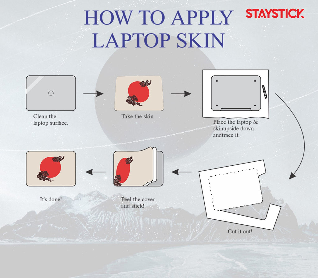 Black Moon laptop skin sticker