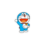 Doraemon Waving Sticker Premium Vinyl Sticker