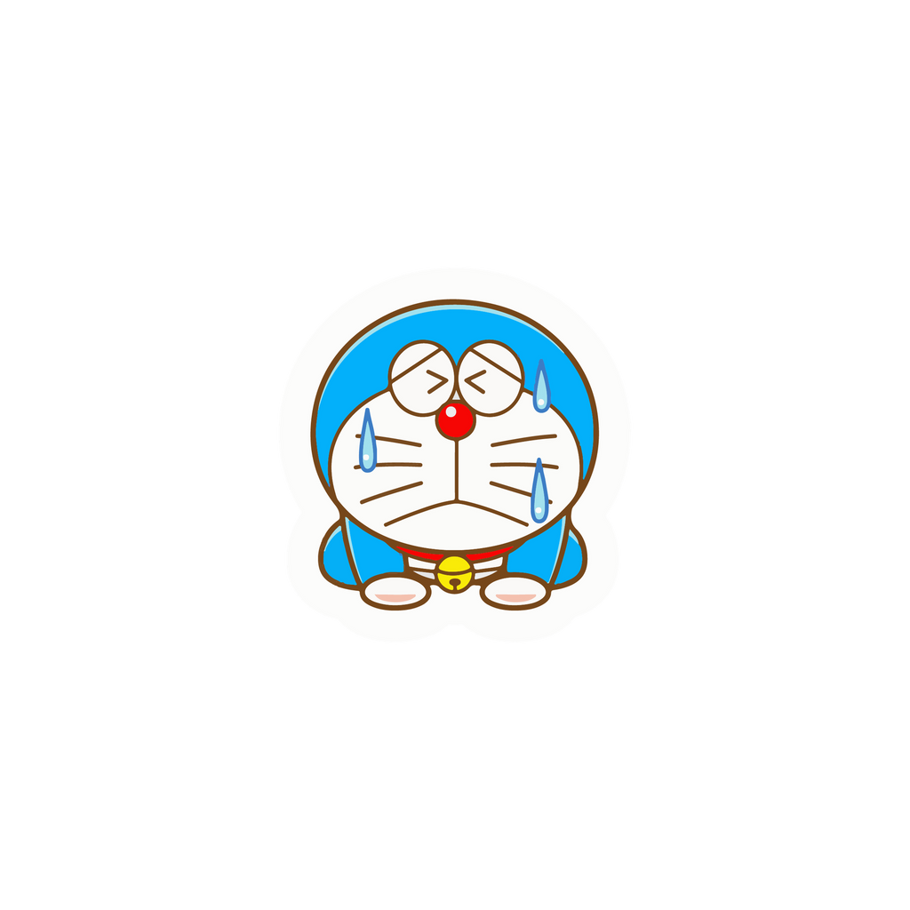 Sad Doraemon Sticker Premium Vinyl Sticker