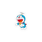 Doraemon Flying with Propeller Sticker Premium Vinyl Sticker