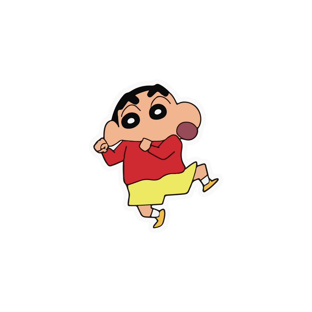 Shin Chan Running Sticker Premium Vinyl Sticker
