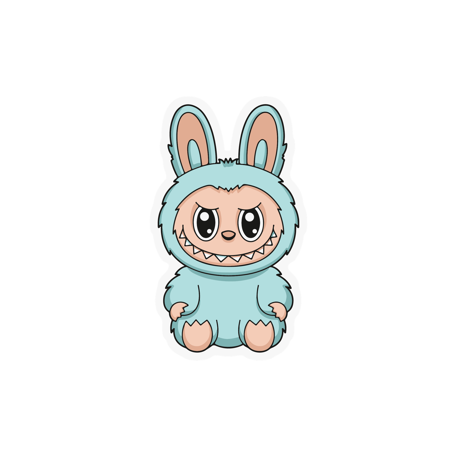 Cute Monster Bunny Sticker Premium Vinyl Sticker