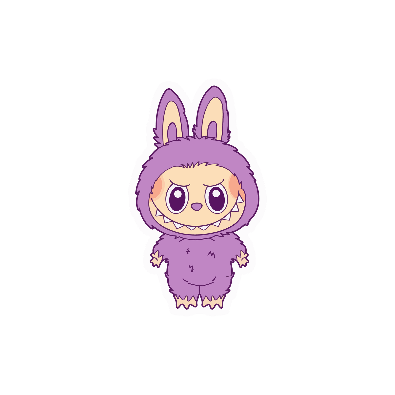 Cute Purple Monster Bunny Sticker Premium Vinyl Sticker