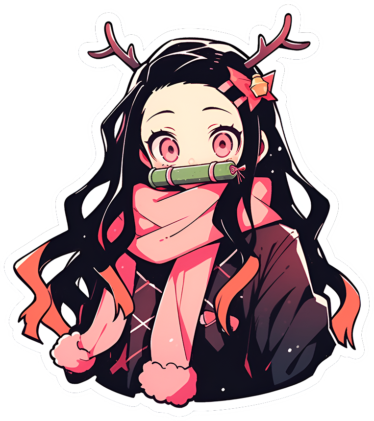 Nezuko Cartoon Sticker Premium Vinyl Sticker