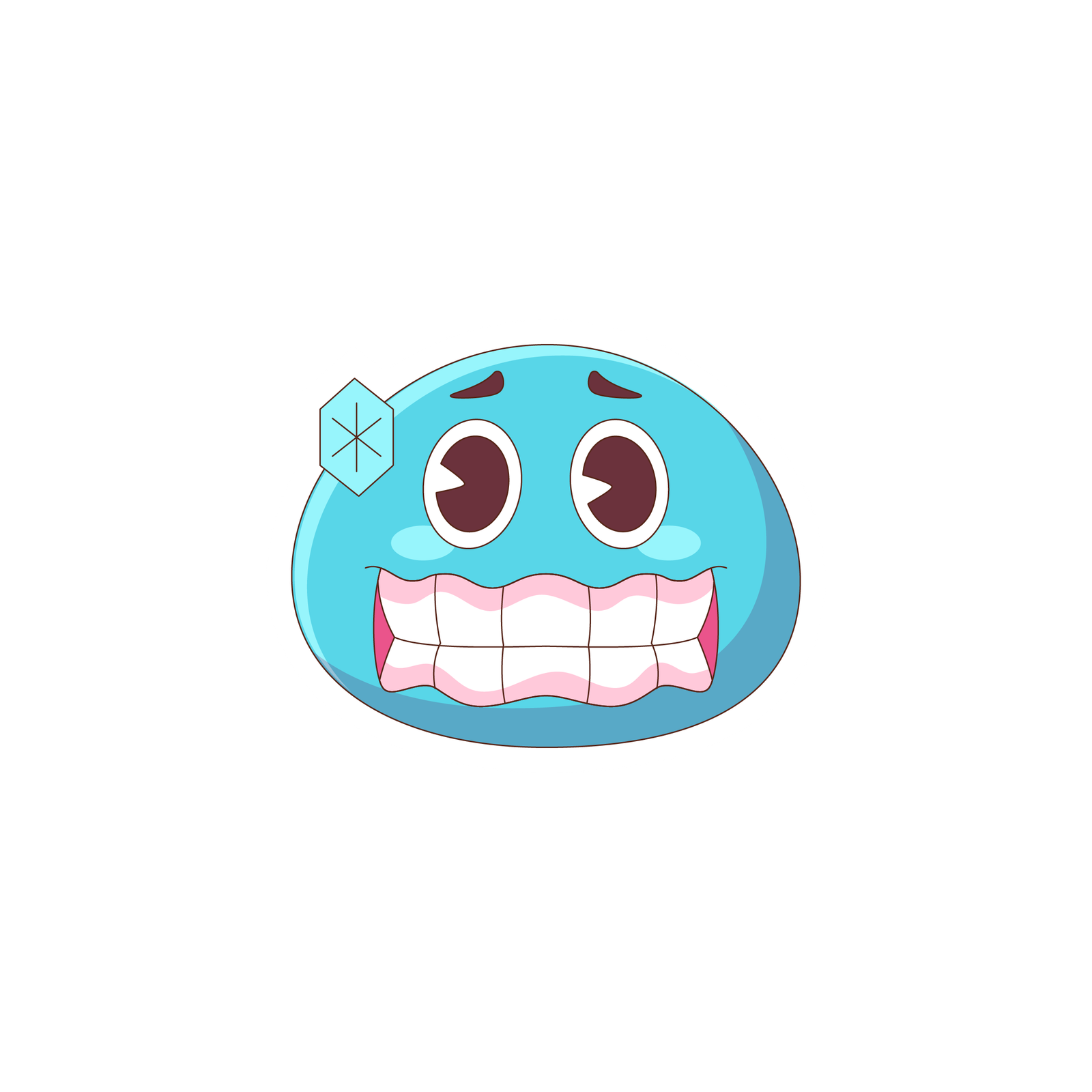 FROZEN EMOJI STICKER Premium Vinyl Sticker