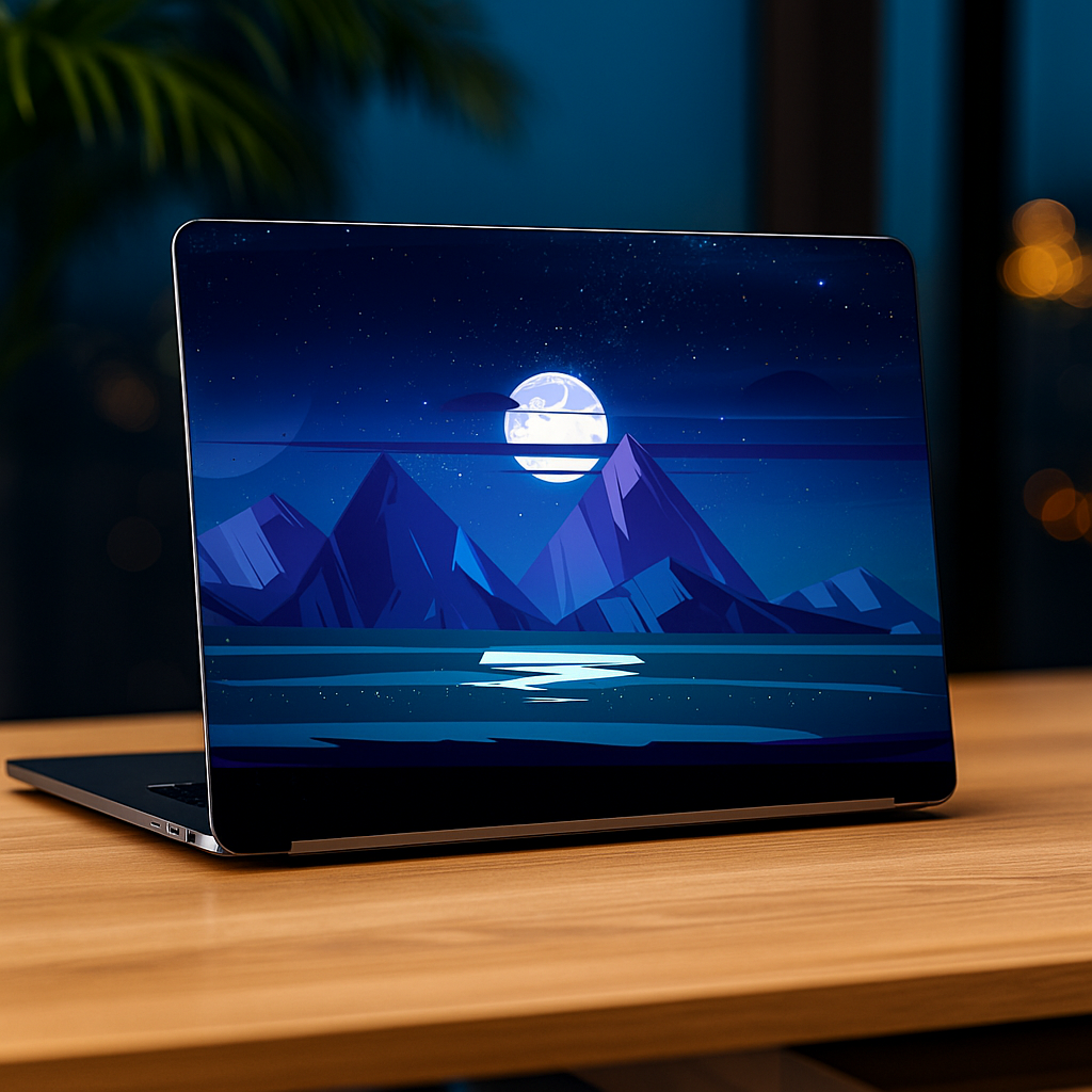 Night Moon Laptop Skin