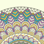 Down Pattern Mobile Sticker