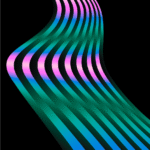 Neon Wave Mobile Sticker