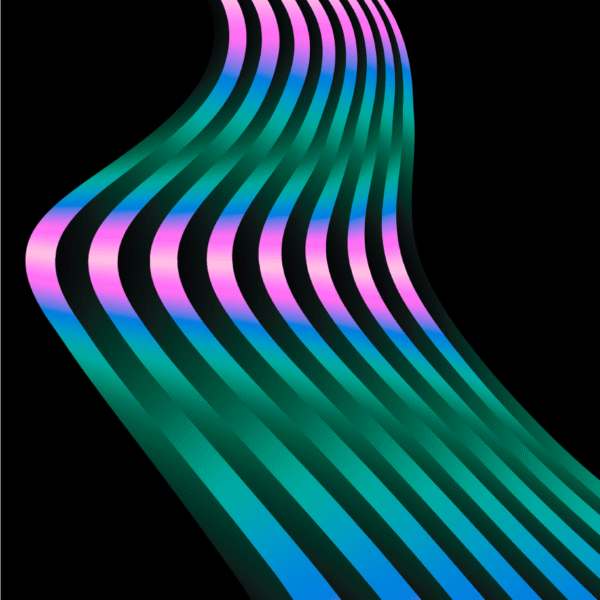Neon Wave Mobile Sticker