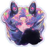 Moon Girl Sticker
