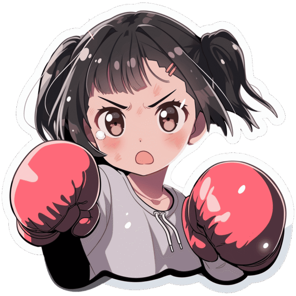 Angry Anime Girl Sticker