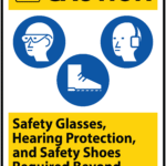 CAUTION SIGN STICKER