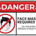 DANGER FACE MASK STICKER