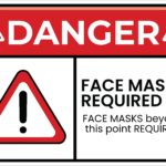 DANGER FACE MASK STICKER