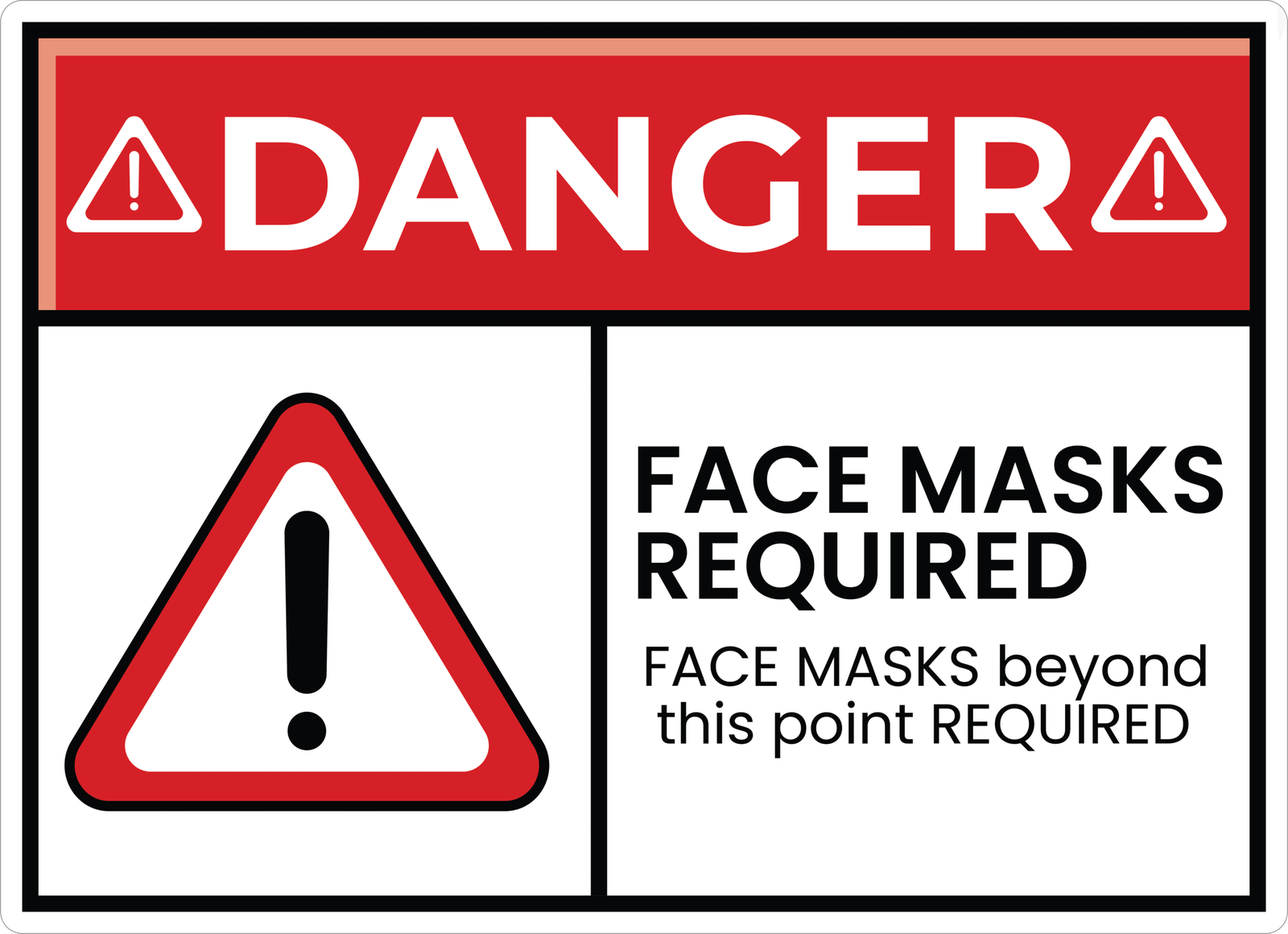31 DANGER FACE MASK STICKER - Image 1