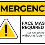 EMERGENCY FACE MASK STICKER
