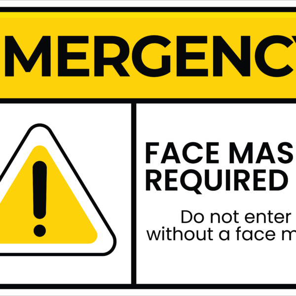 EMERGENCY FACE MASK STICKER