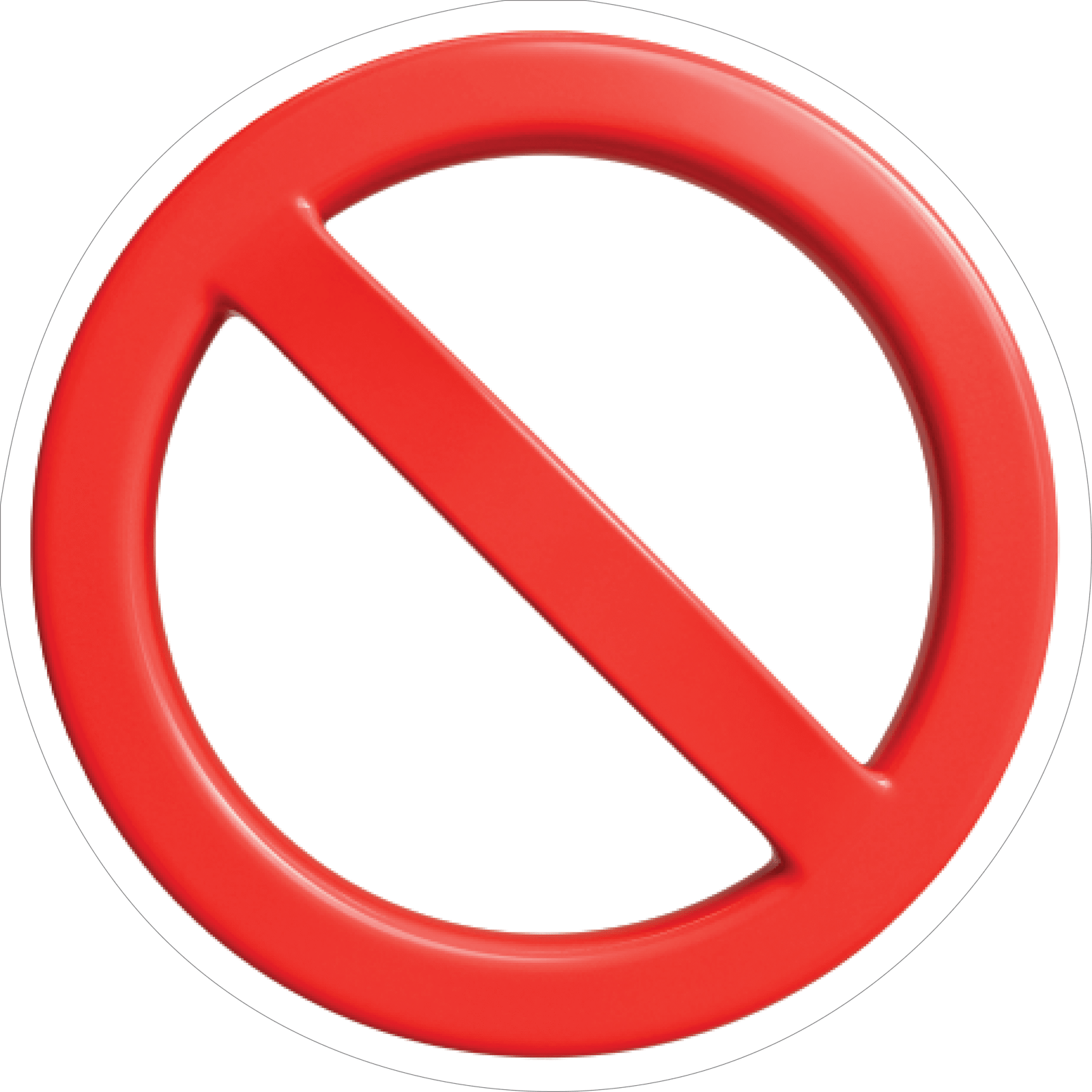 35 RED PROHIBITED STICKER - Image 1