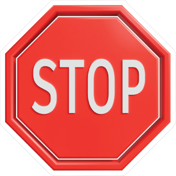 STOP SIGN STICKER