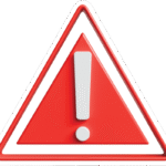 RED TRIANGULAR STICKER