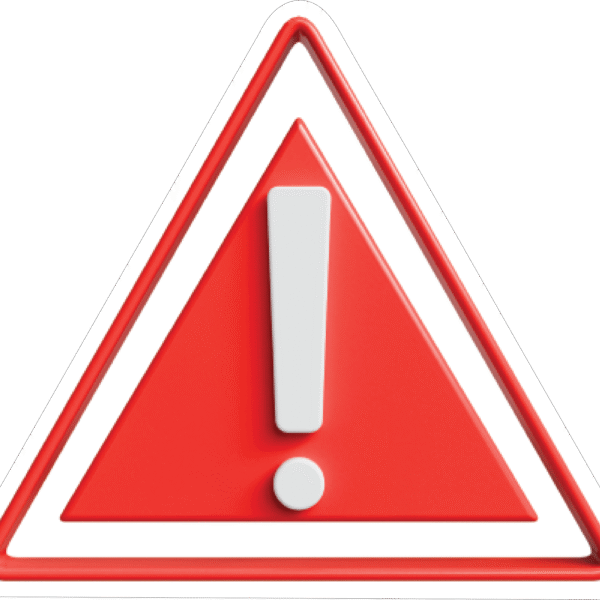 RED TRIANGULAR STICKER