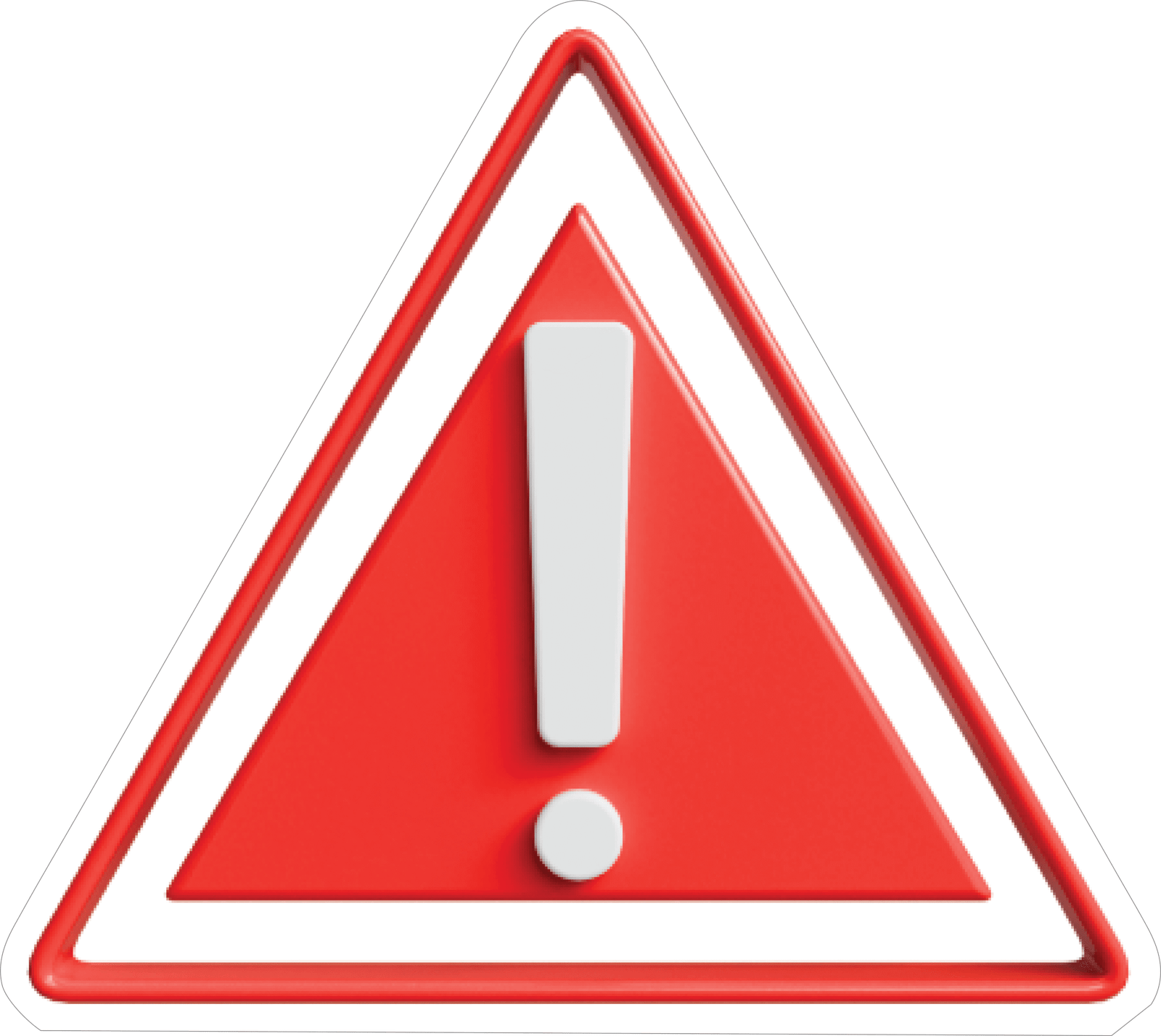 40 RED TRIANGULAR STICKER - Image 1