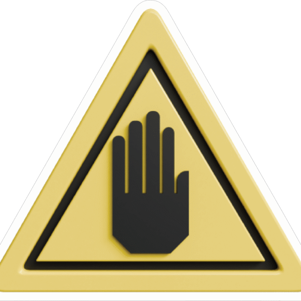 TRIANGULAR WARNING STICKER
