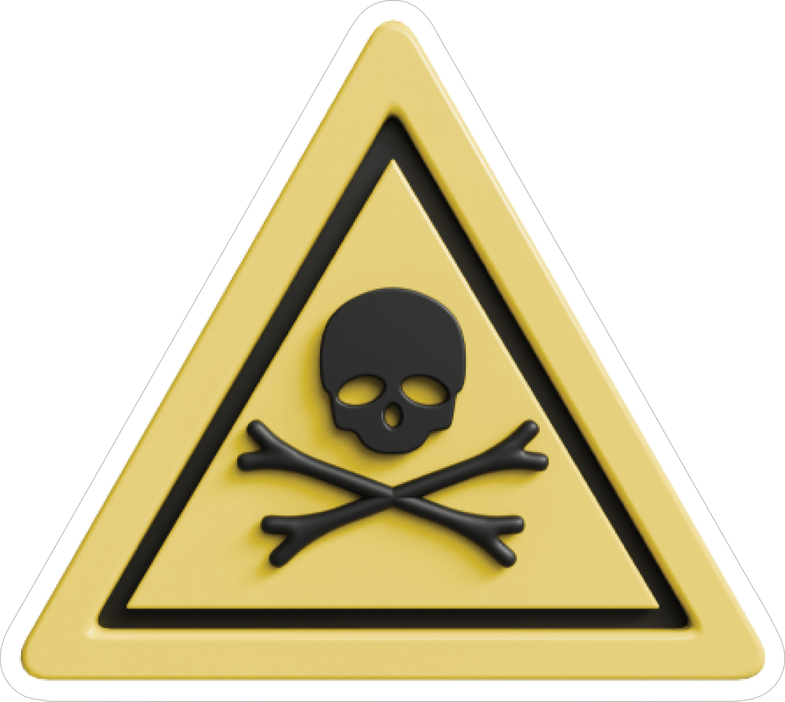 44 TRIANGULAR DANGER STICKER - Image 1
