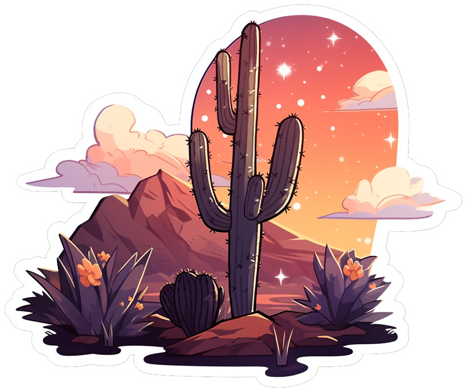 SS3755129 CACTUS STICKER - Image 1