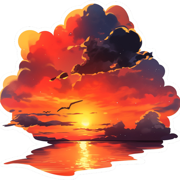 ORANGE SEA STICKER