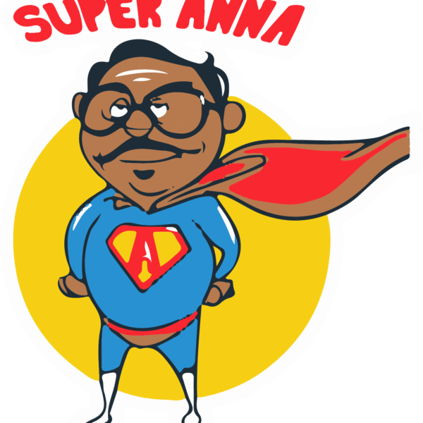 SUPER ANNA FUNNY CARTOON STICKER