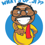 WHAT'S UP CARTOON STICKER