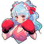 BOXING GIRL STICKER