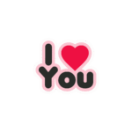 I LOVE YOU STICKER