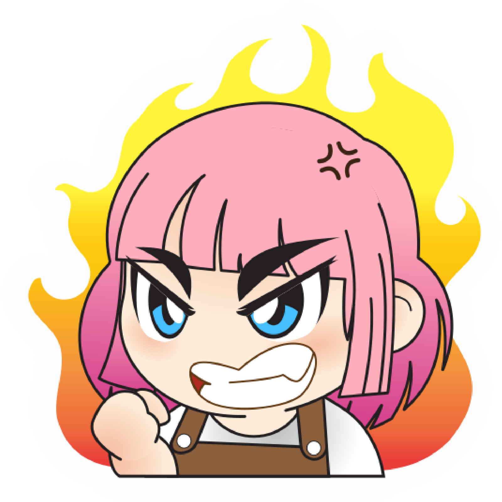SS375595 ANGRY GIRL STICKER - Image 1