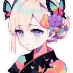 BUTTERFLY HAIR STICKER