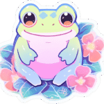 CUTE FROG STICKER