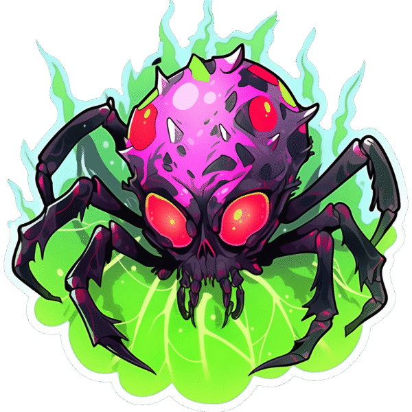 SPIDER SKULL STICKER