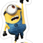 Minions Hanging On Sticker