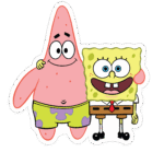 Spongebob and Patrick Best Friends Sticker