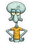 Squidward Tentacles Attitude Sticker