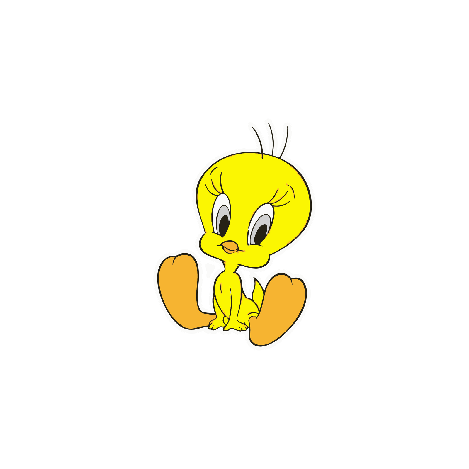 100-200 stickers -31 YELLOW TWEETY BIRD STICKER - Image 1